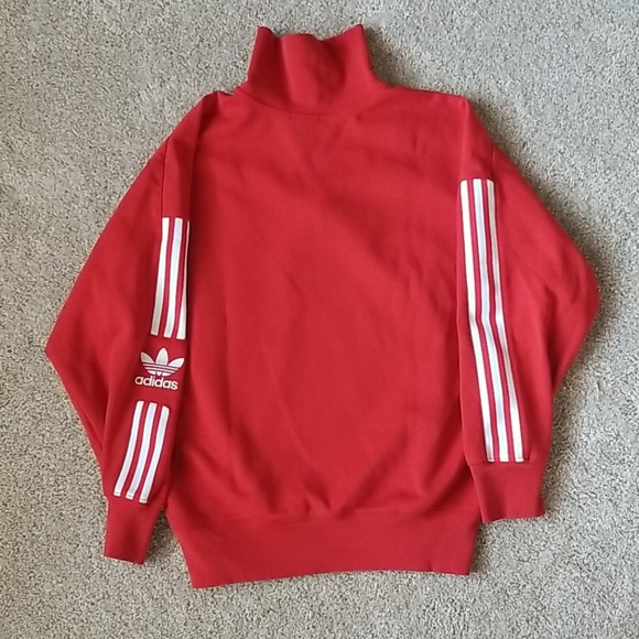 ADIDAS Half-Zip Scarlet Womens Sweatshirt - Picture 2 of 2